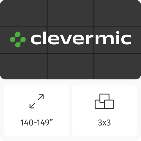 Видеостена 3x3 CleverMic W49-3.5-500 147"