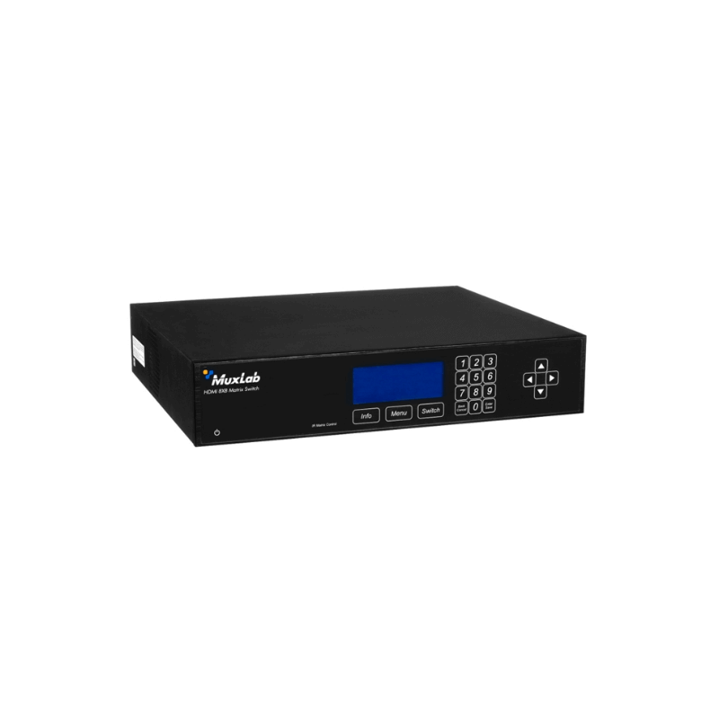 Матричный коммутатор 8X8 HDMI MATRIX SWITCH, 4HDMI+4HDBT Muxlab 500468-PoE-EU 