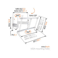 Крепления для дисплея Vogel's Professional WALL 2345 W (настенное 40-65 '') 